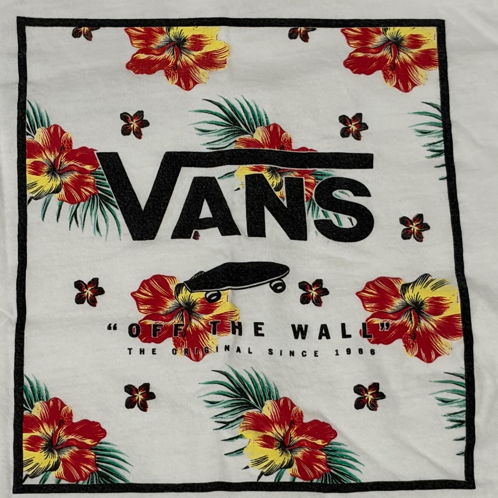 Girls/Junior Vans White/Floral Summer Tank Top - MEDIUM 10/12